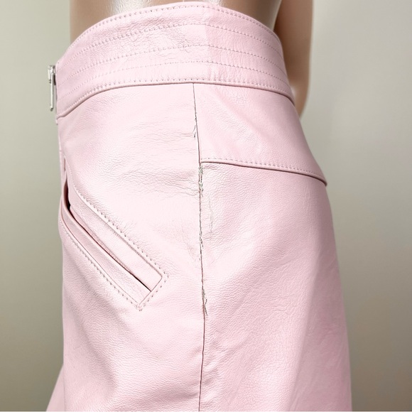 STELLA MCCARTNEY REVOLVE PINK FAUX LEATHER SHORTS - Picture 9 of 16